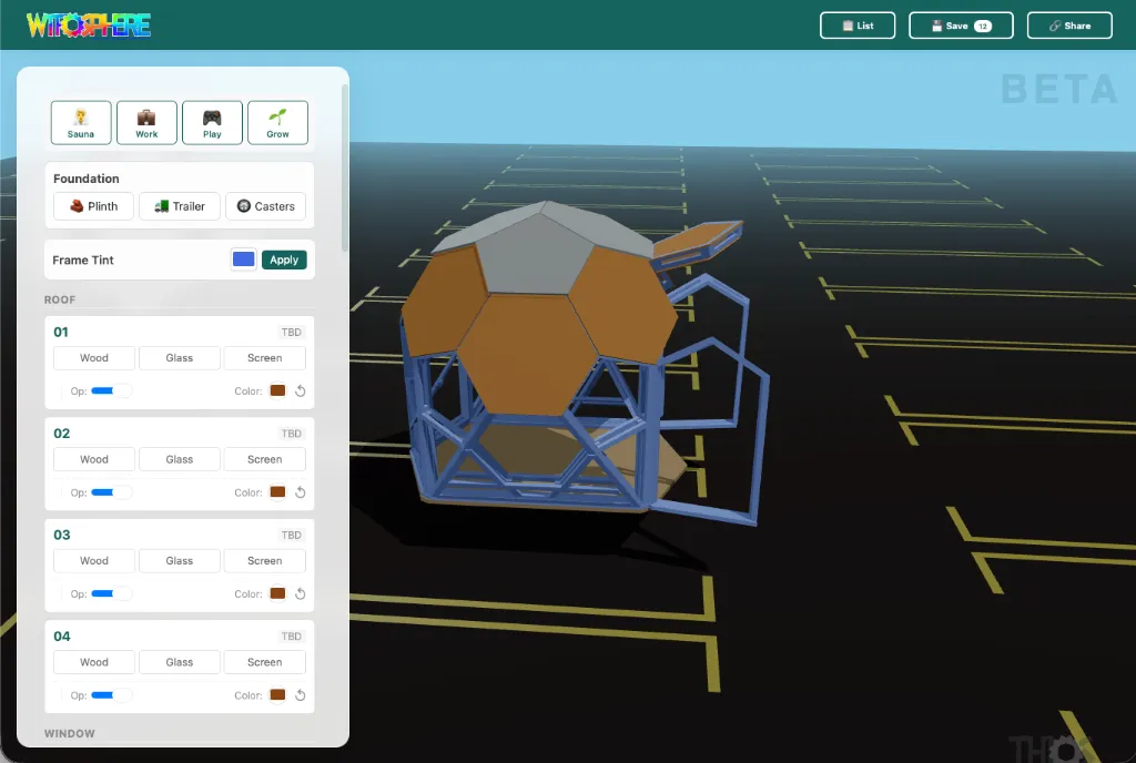 WTFosphere™ Configurator Screenshot
